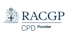 The logo for racgp is a cpd provider.