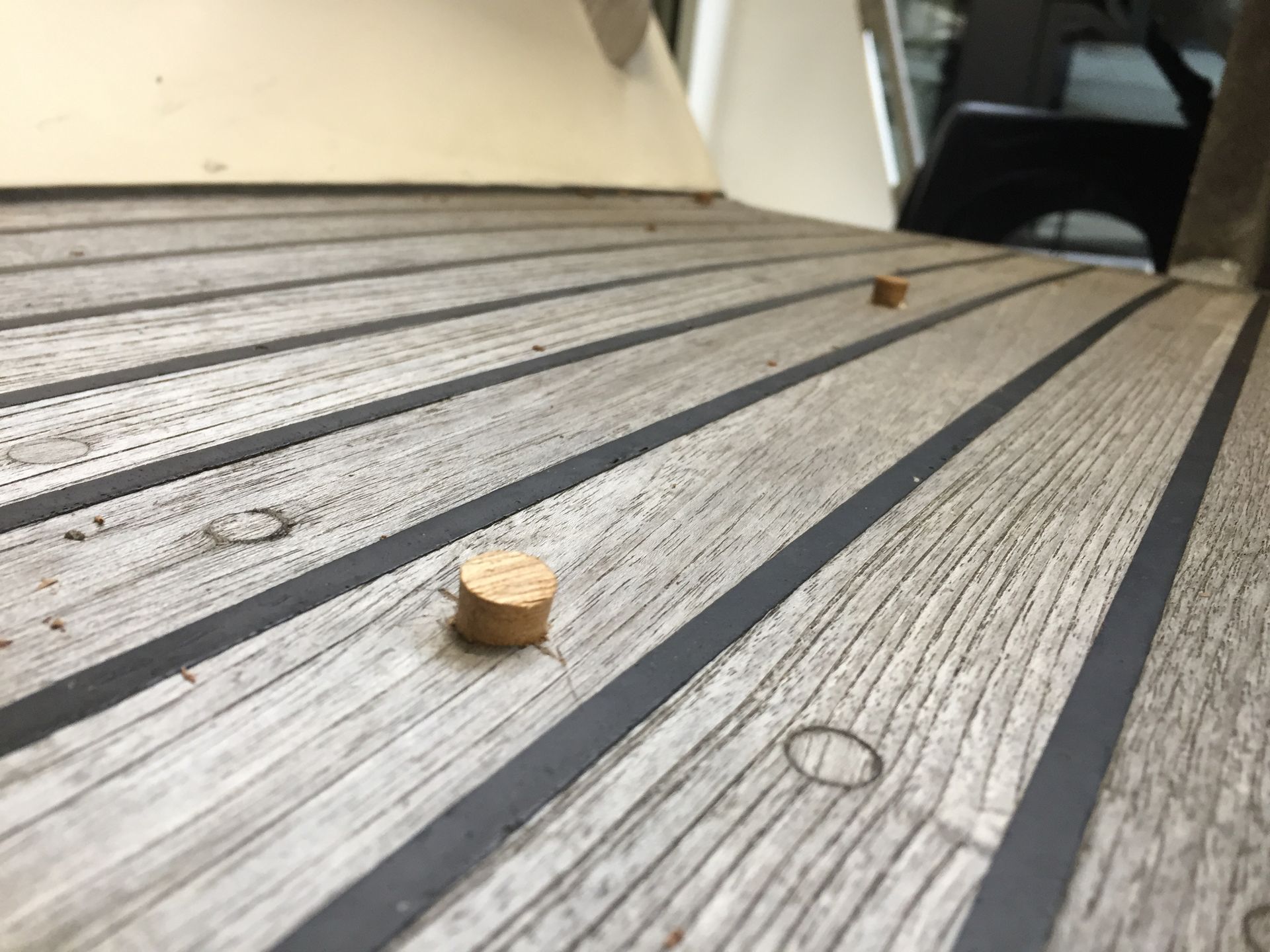 boat teak deck repaired
