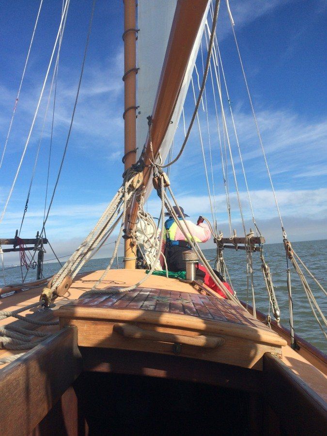 view over a sailboat deck