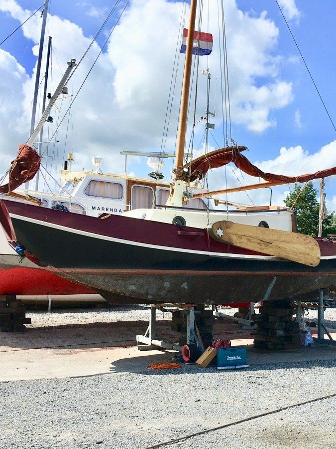 sailboat on a trailer