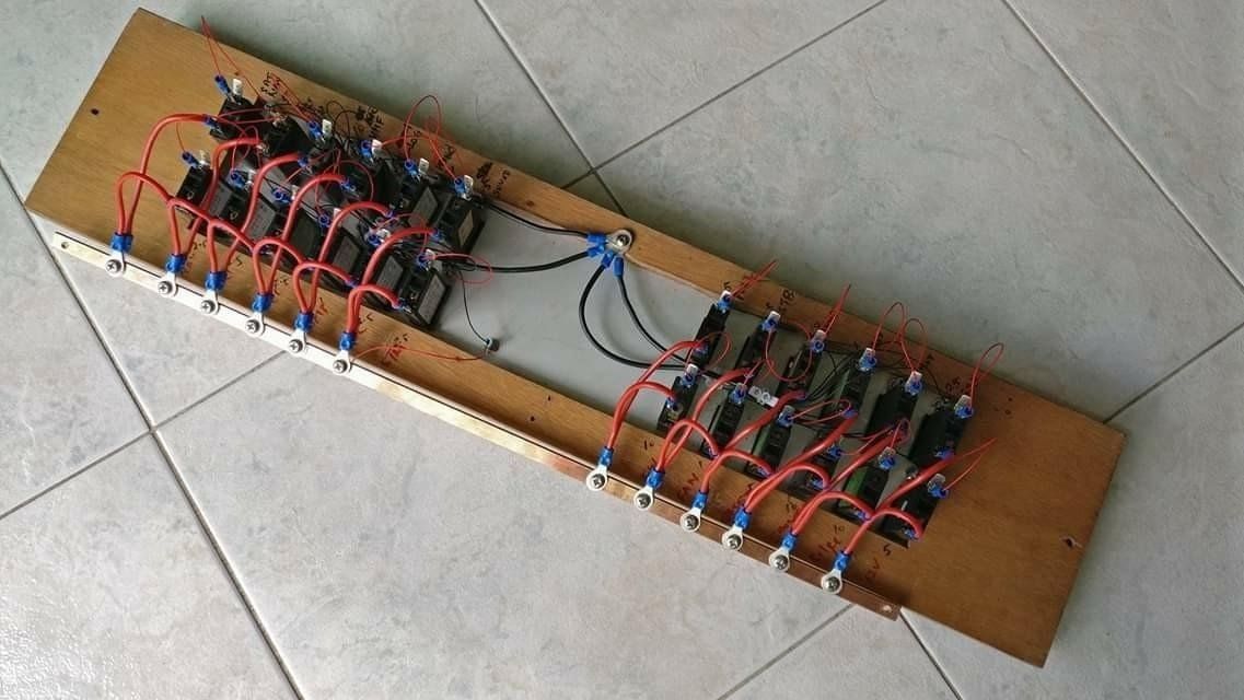 rear of a boat instrument panel