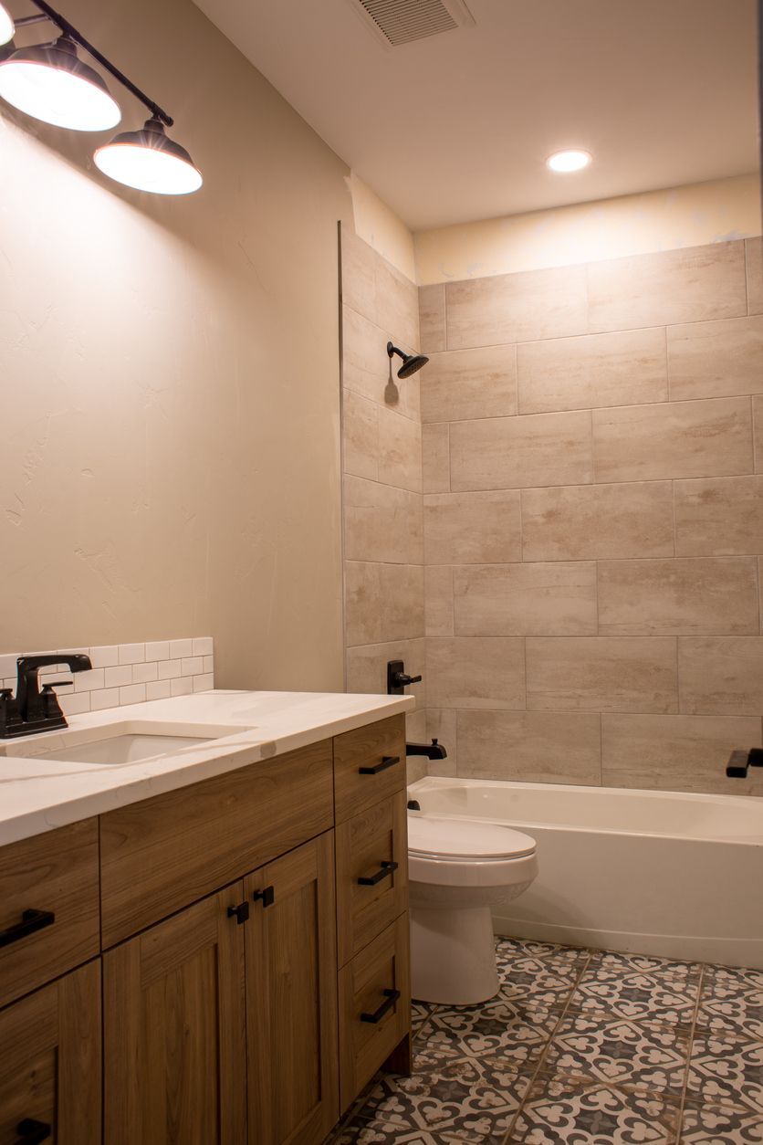 basement bathroom installation