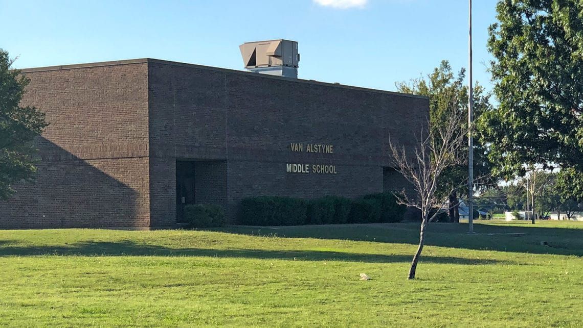 Brick building with 
