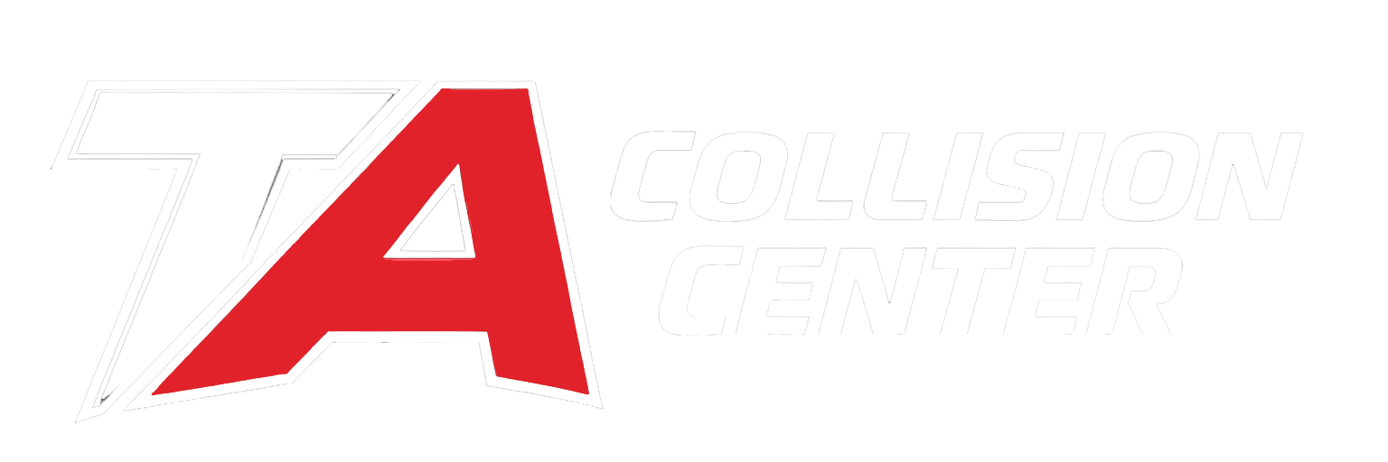 Logo of TA Construction Project in white and red.