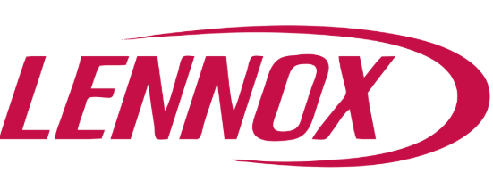 The Lennox logo in red text, overlaid by a red oval.