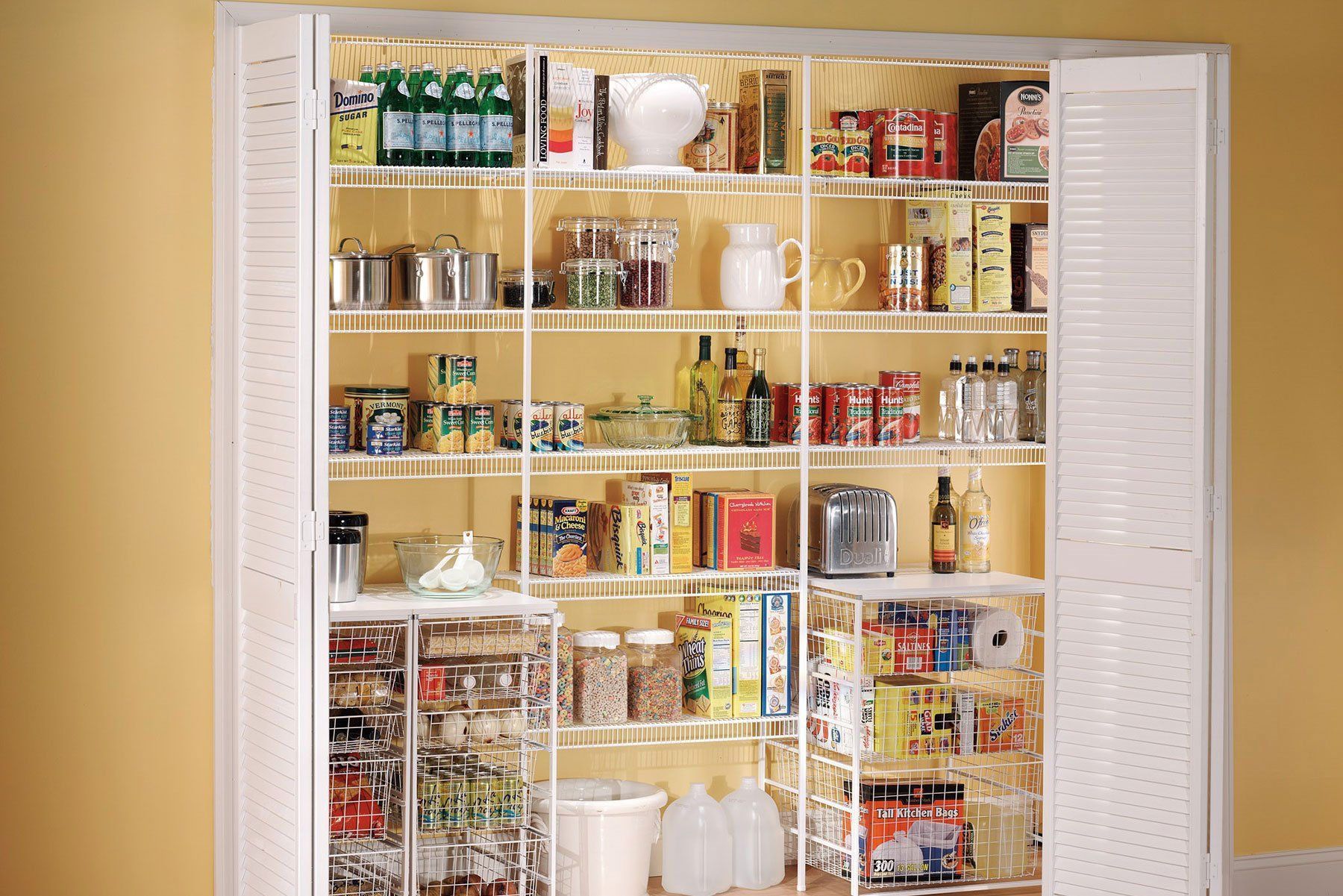 A pantry filled with lots of food and drinks