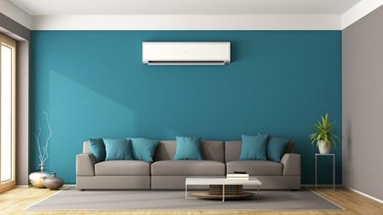 Living Room With Small Air-conditioner — Hyattsville, MD — Nero’s Heating And Air