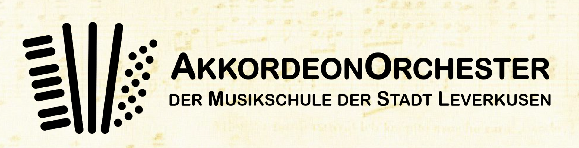 Logo for Akkordeon Orchester, a music school orchestra in Leverkusen, Germany.