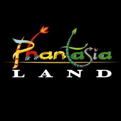 Logo for Phantasialand amusement park: colorful fantasy lettering with