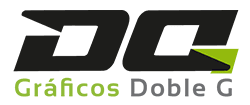 Un logotipo negro y verde para gráficos doble g.