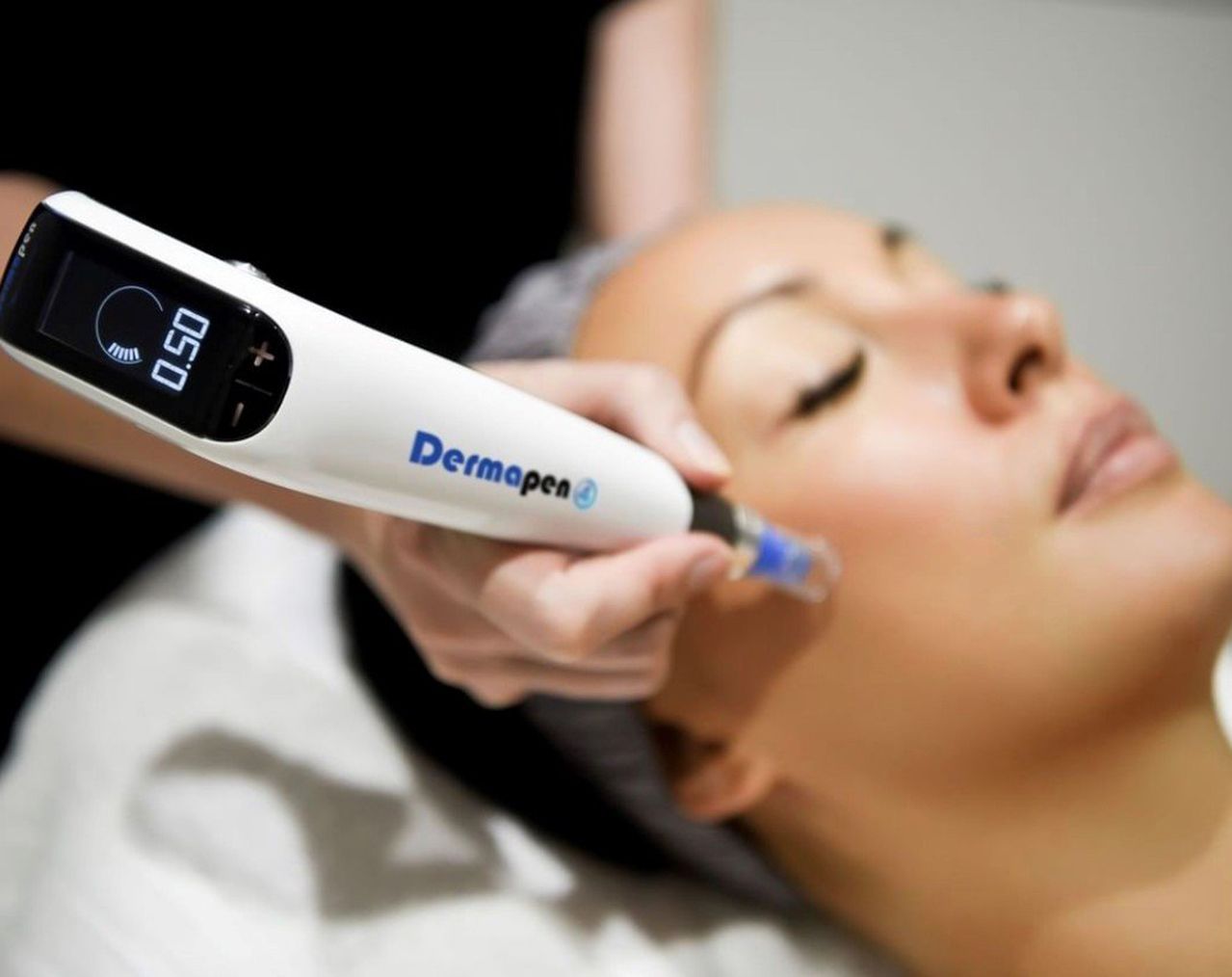 Woman Receiving a Blue Light Facial Treatment — A9 Skin and Hair Clinic In Westmead, NSW