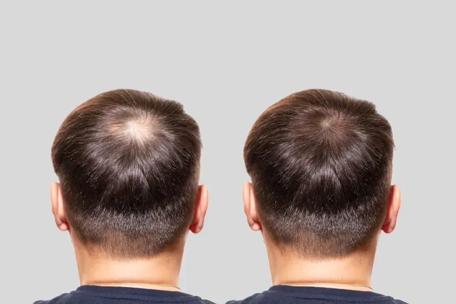 Back View of Two Men's Heads Showing Hair Loss — A9 Skin and Hair Clinic In Westmead, NSW
