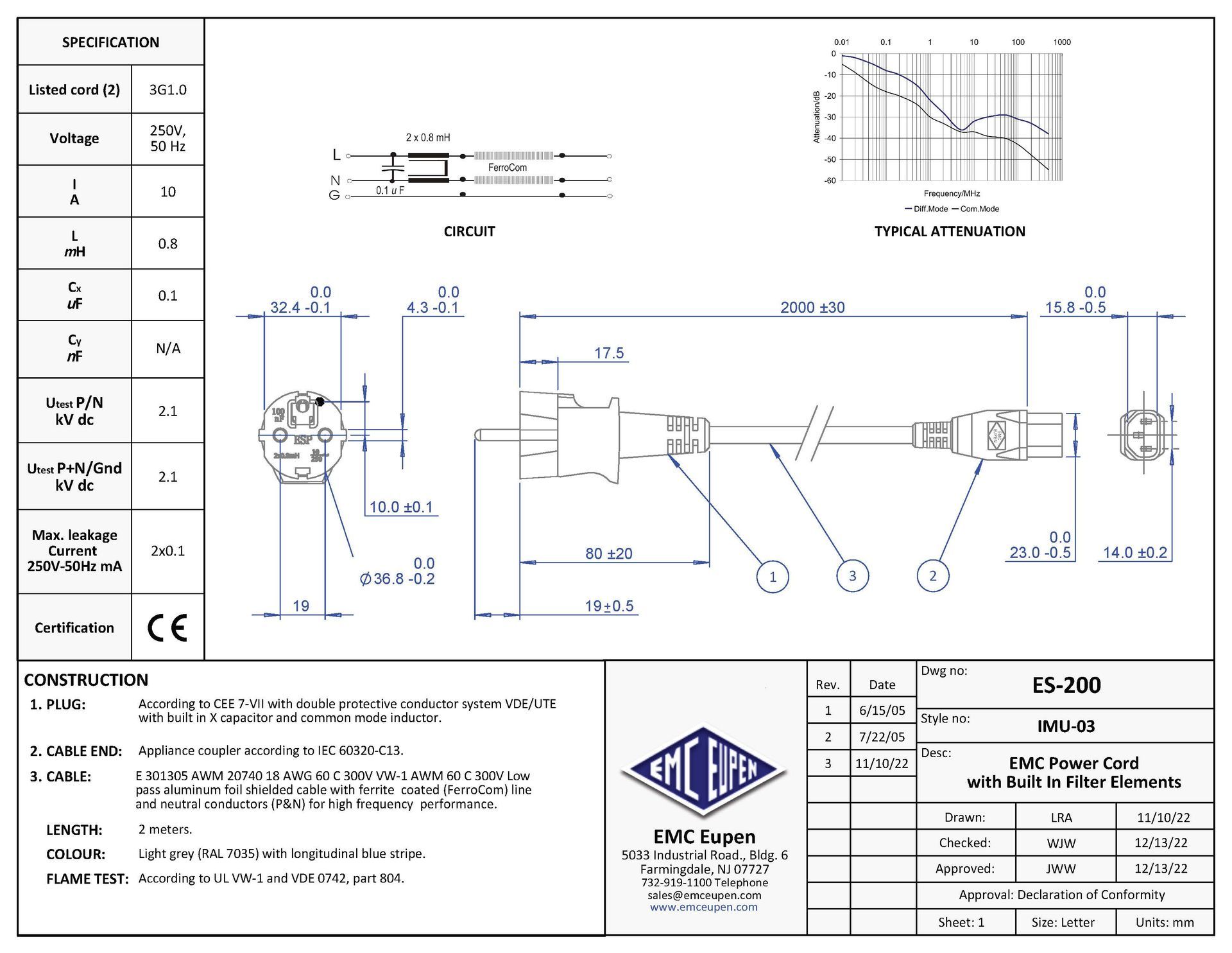 A black and white drawing of a connector with measurements