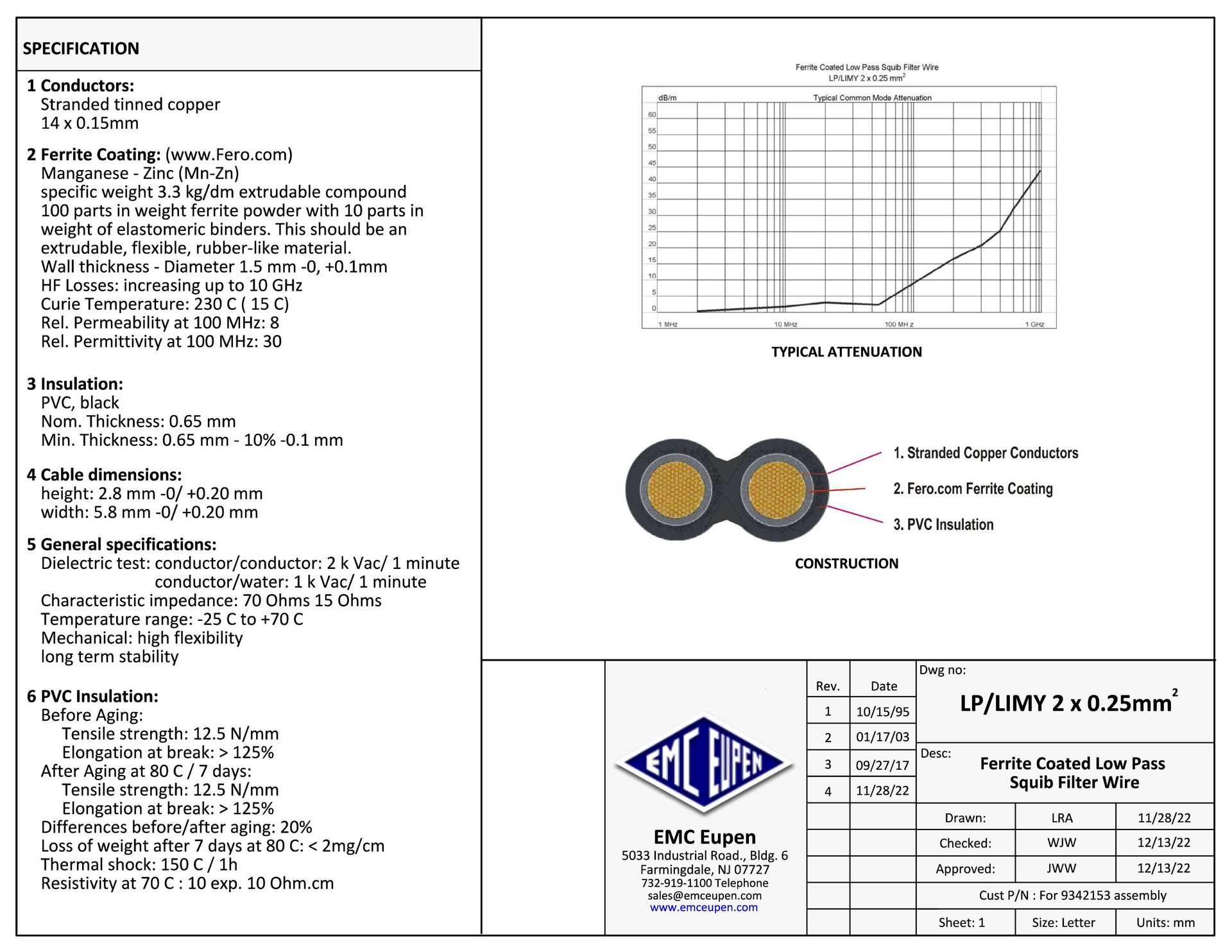 A white sheet of paper with a diagram of a cable on it.