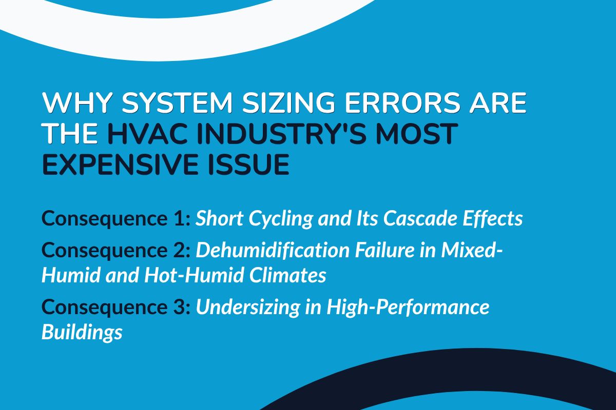 Why System Sizing Errors Are the HVAC Industry's Most Expensive and Least Discussed Issue?
