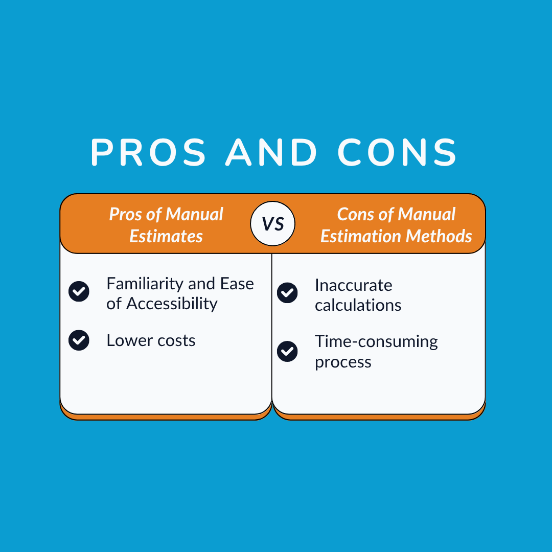 Pros of the Manual Estimation Method