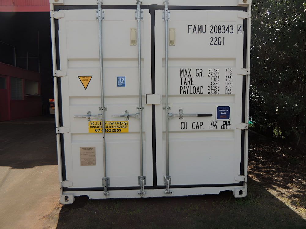 A White Shipping Container — Ollies Towing & Shipping Container Sales in Kingaroy, QLD