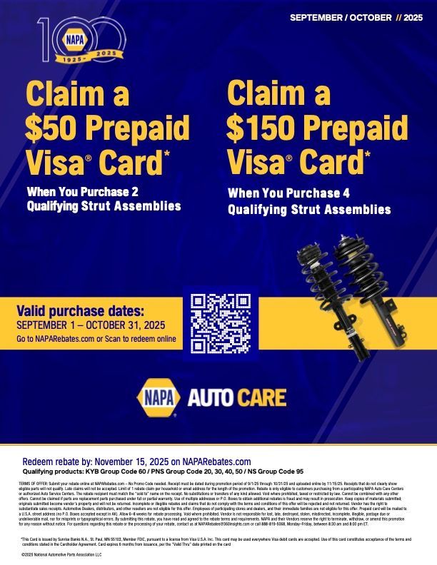 NAPA Rebates | Quality Auto Repair