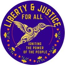 Liberty Justice purple logo