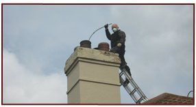 Sweeping - Gillingham - C Foster Chimney Sweeps - Sweeping from roof