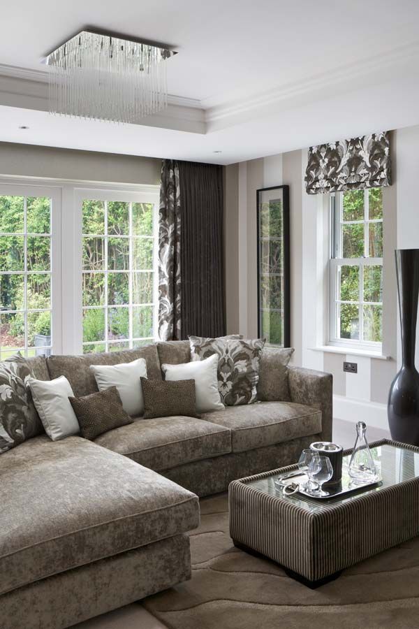 A living room with a couch and a coffee table