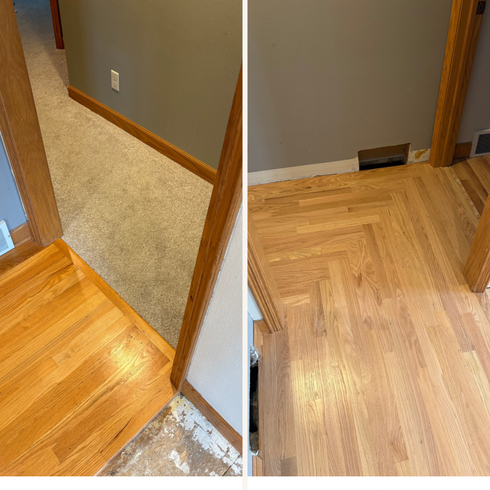 Image showing hardwood flooring services done by InfinityFlooring a highly rated hardwood flooring contractor in Sioux City, IA