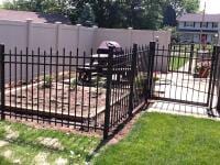 Black Aluminum Fence of a Yard — Danville, IL — Illini Fence Newco