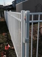 White Aluminum Fence with Edge — Danville, IL — Illini Fence Newco