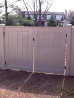 White Vinyl Fence of a Gate — Danville, IL — Illini Fence Newco