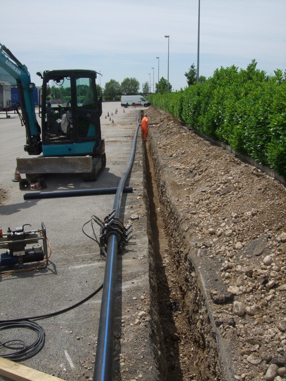 lavori idraulici in strada