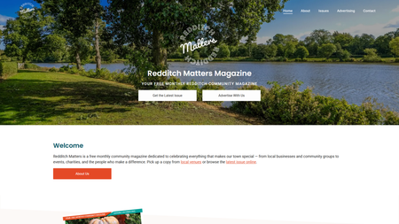 Screenshot of Redditch Matters website.