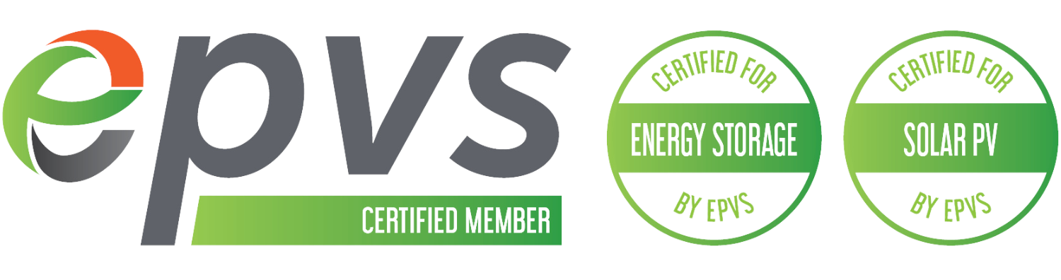 A logo for epvs is shown on a white background