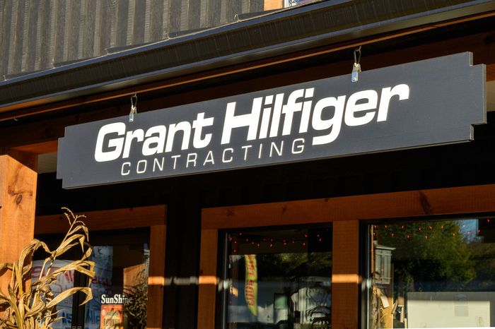 Grant Hilfiger Contracting LLC Sign on Building