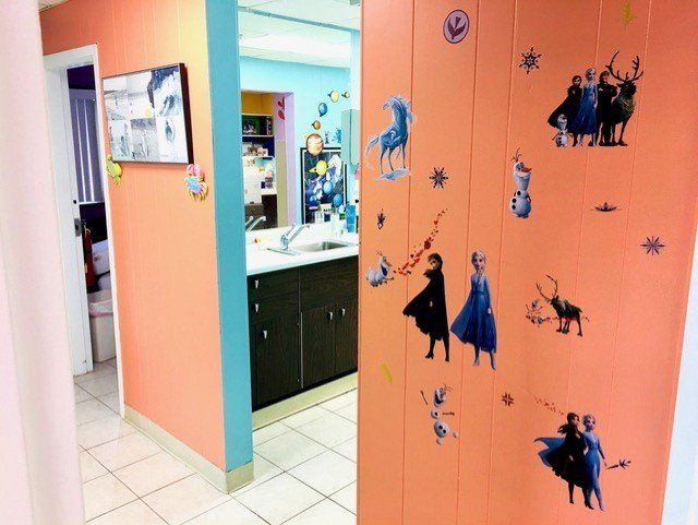 Hallway Frozen Character Sticker — Toms River, NJ — Sunny Pediatrics, Inc.