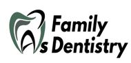 A logo for a family dentistry with a tooth in the middle.