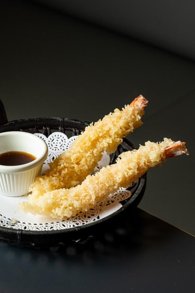 Piatti di tempura croccante