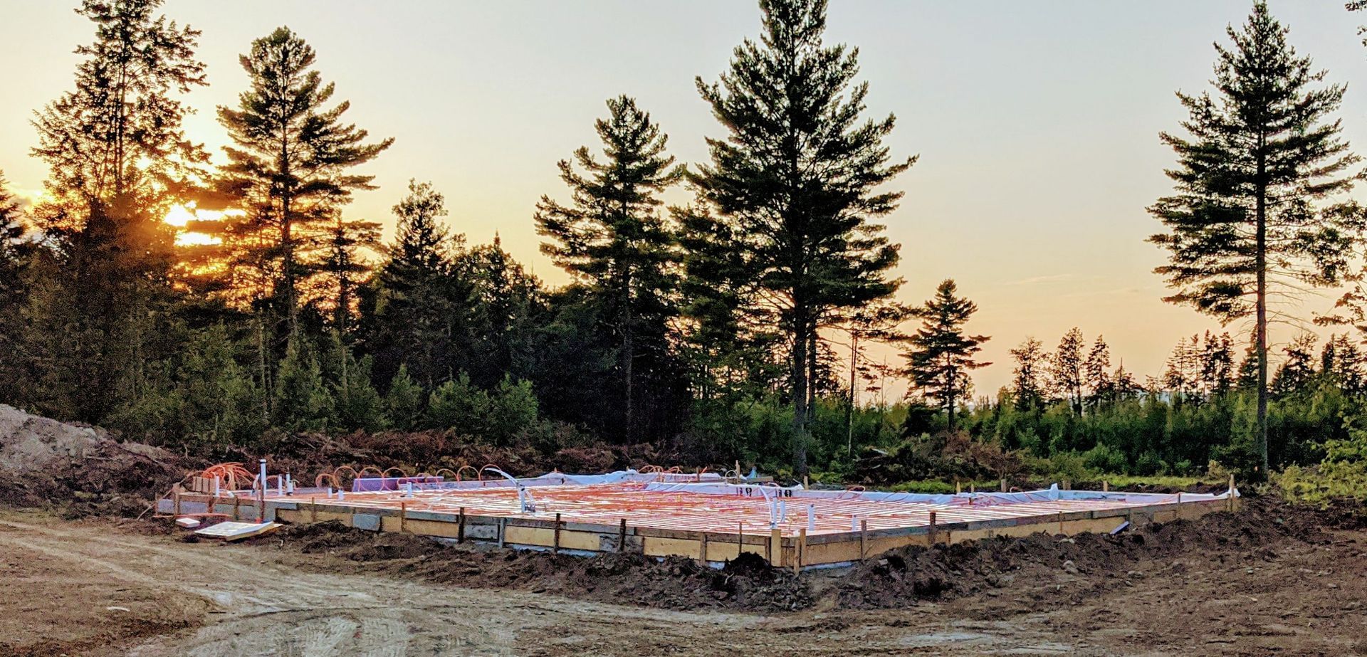 A fresh foundation pour in Vermont by Juggernaut Construction Company