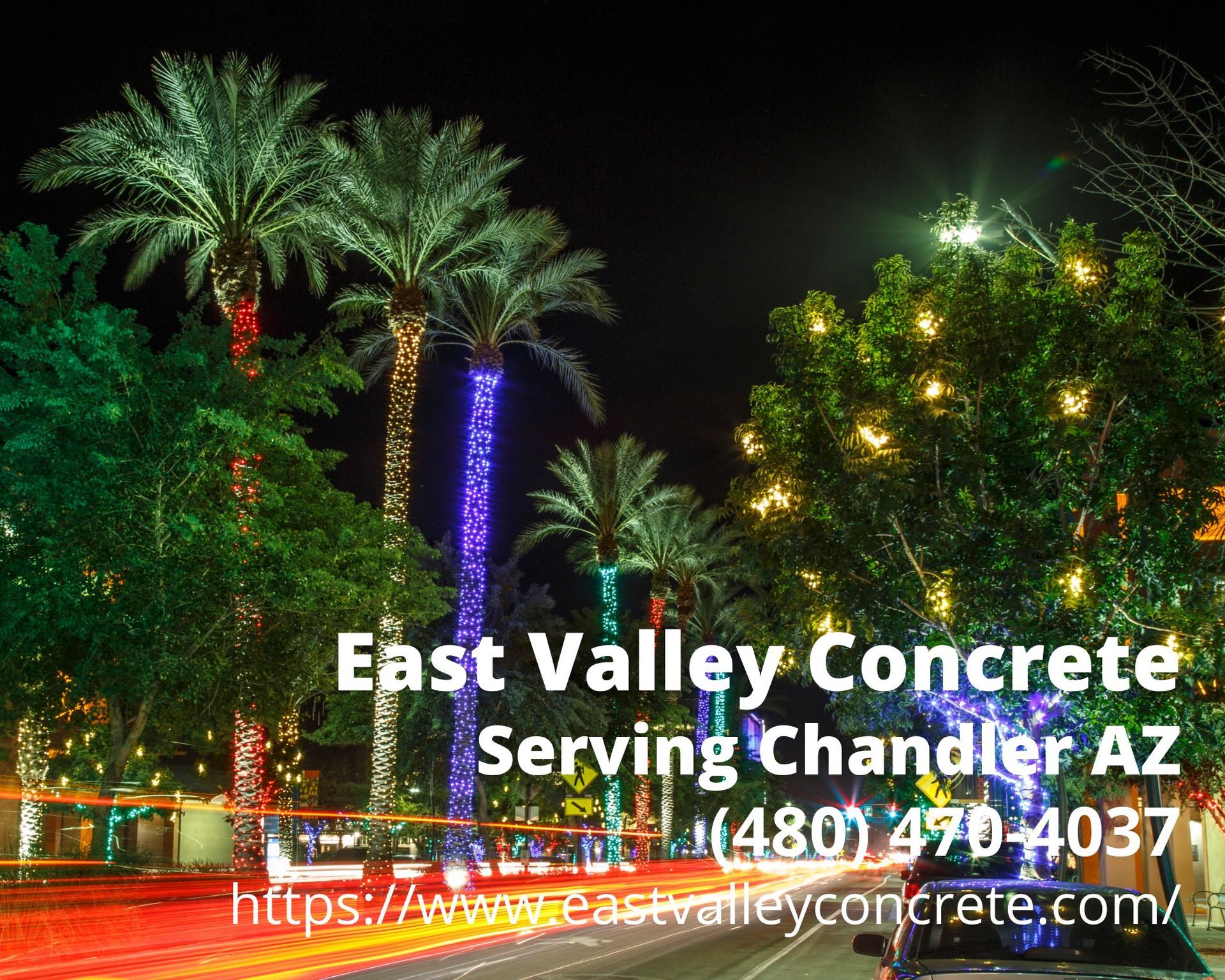 holiday season in Chandler AZ with the contact details of East Valley Concrete