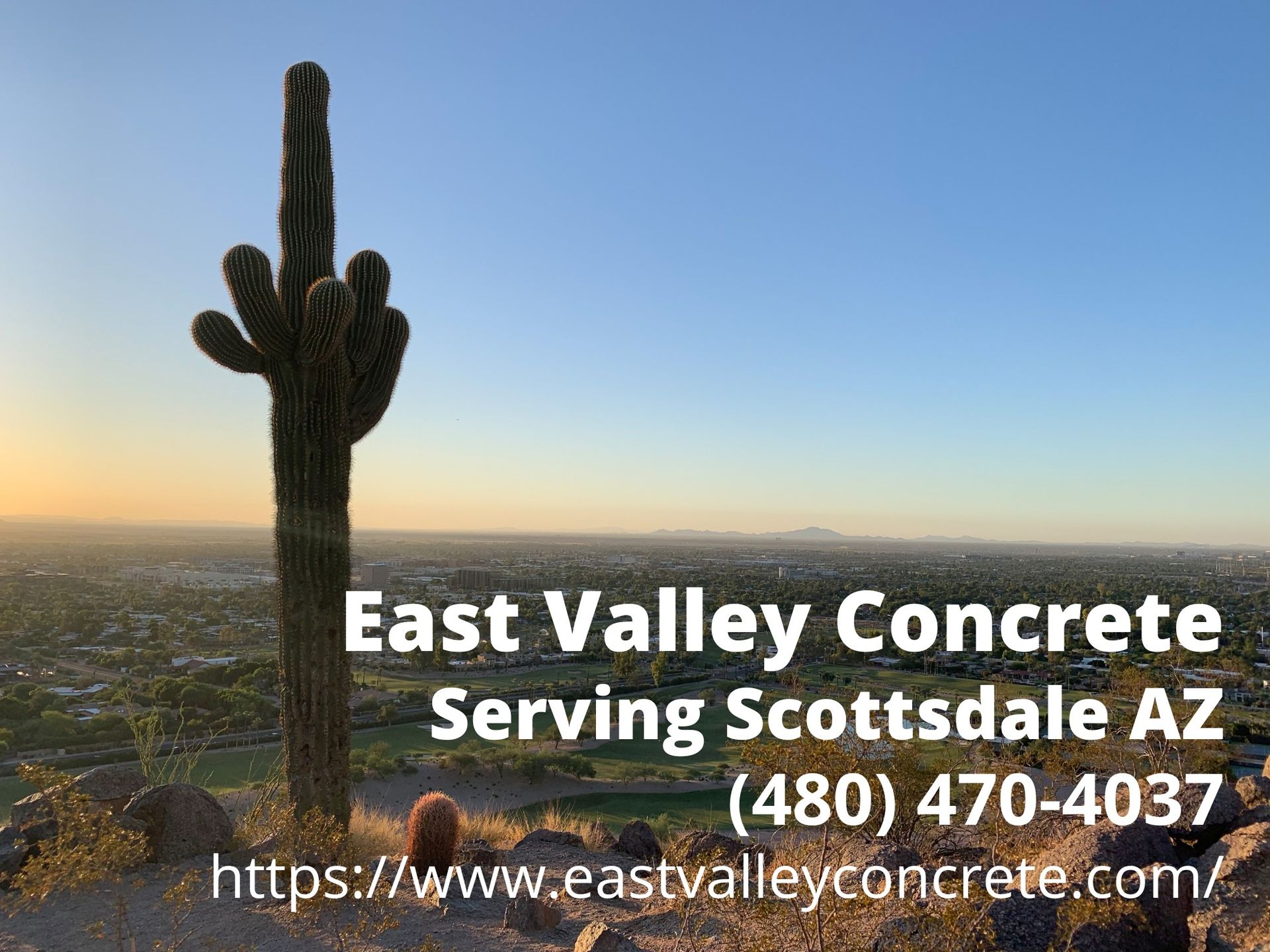 contact info of East Valley Concrete - a decorative concrete company serving Scottsdale AZ and the neighboring areas