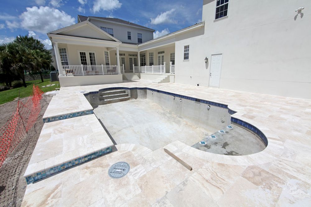 stamped concrete pool deck in Chandler, AZ designed and installed by East Valley Concrete