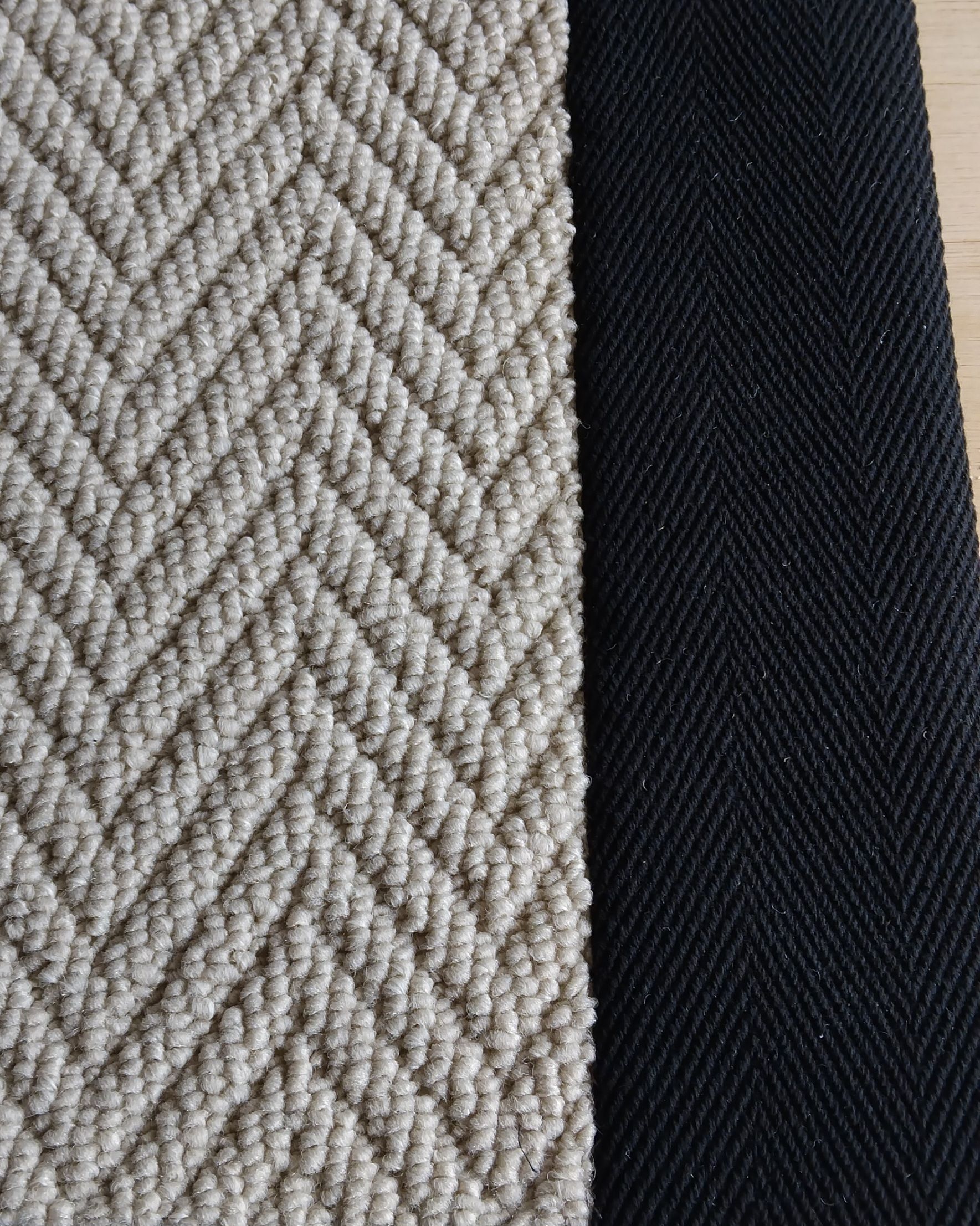 Wide tape carpet binding