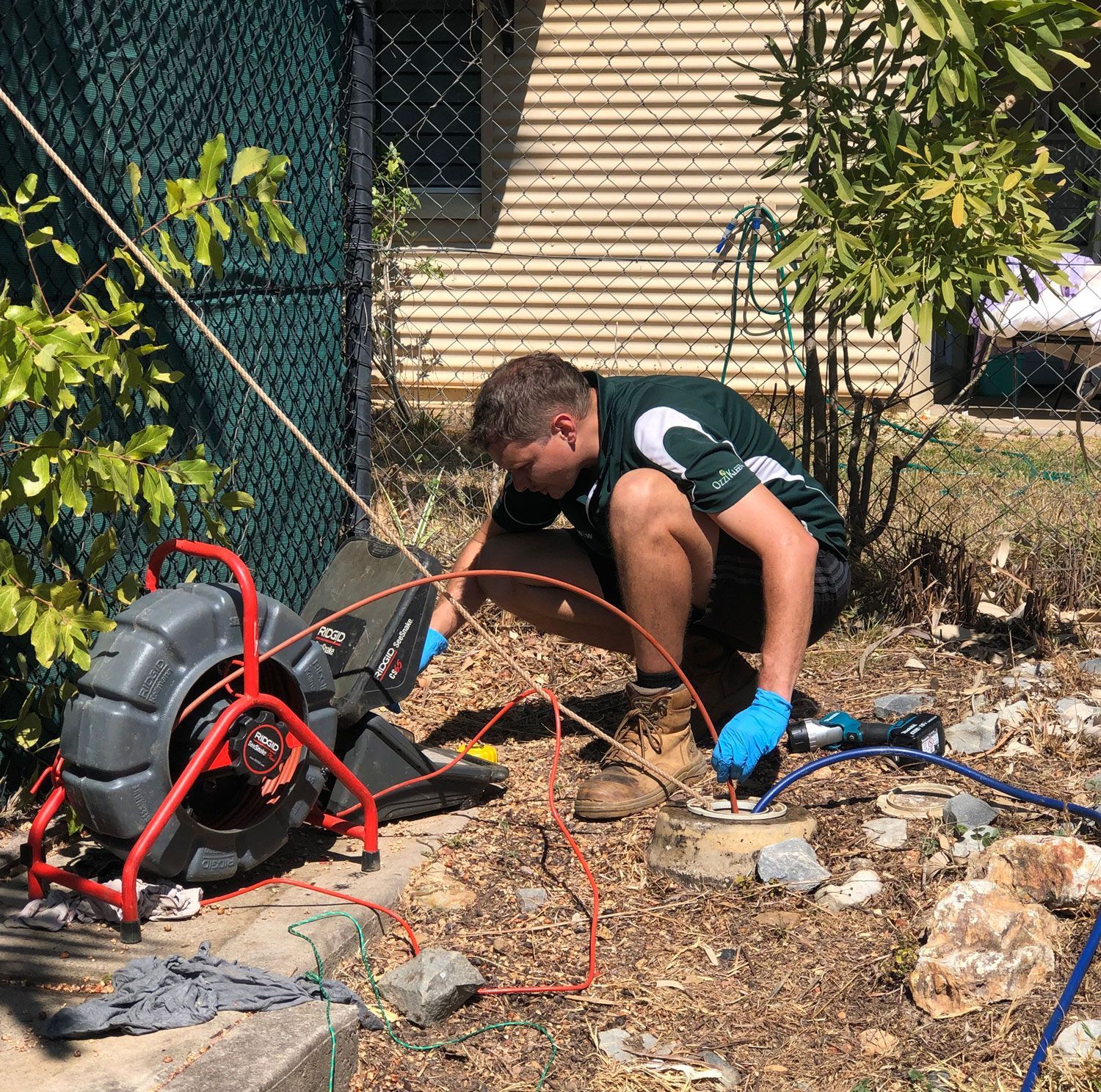 Plumber In Darwin Checking Cctv For Drains For Blockages