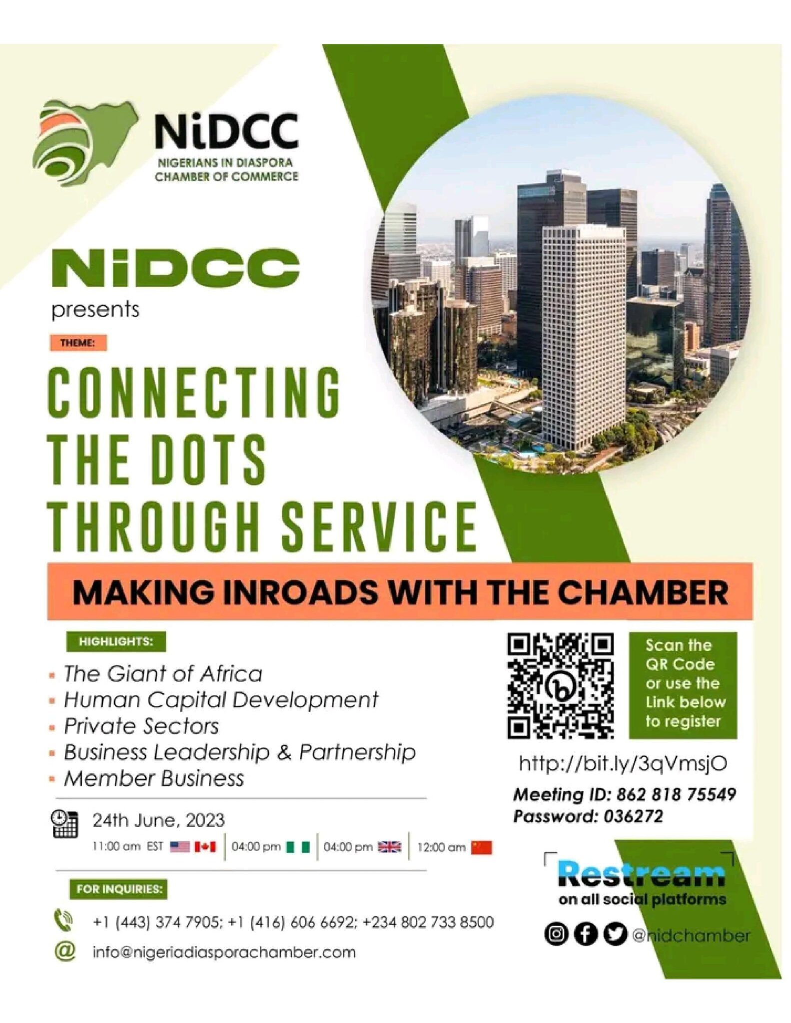 CONNECTING THE DOTS THROUGH SERVICE - MAKING INROADS WITH THE CHAMBER