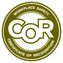 The logo for the workplace safety certificate of recognition