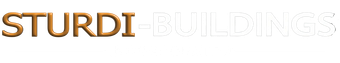 A logo for sturdi buildings incorporated on a white background