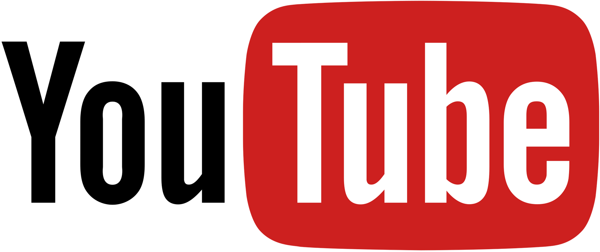 A red and white youtube logo on a white background