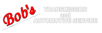 Logo for Bob's Transmission and Automotive Service: red