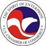 US Chamber of Commerce logo: red, white, and blue design with eagle head inside a circle; 