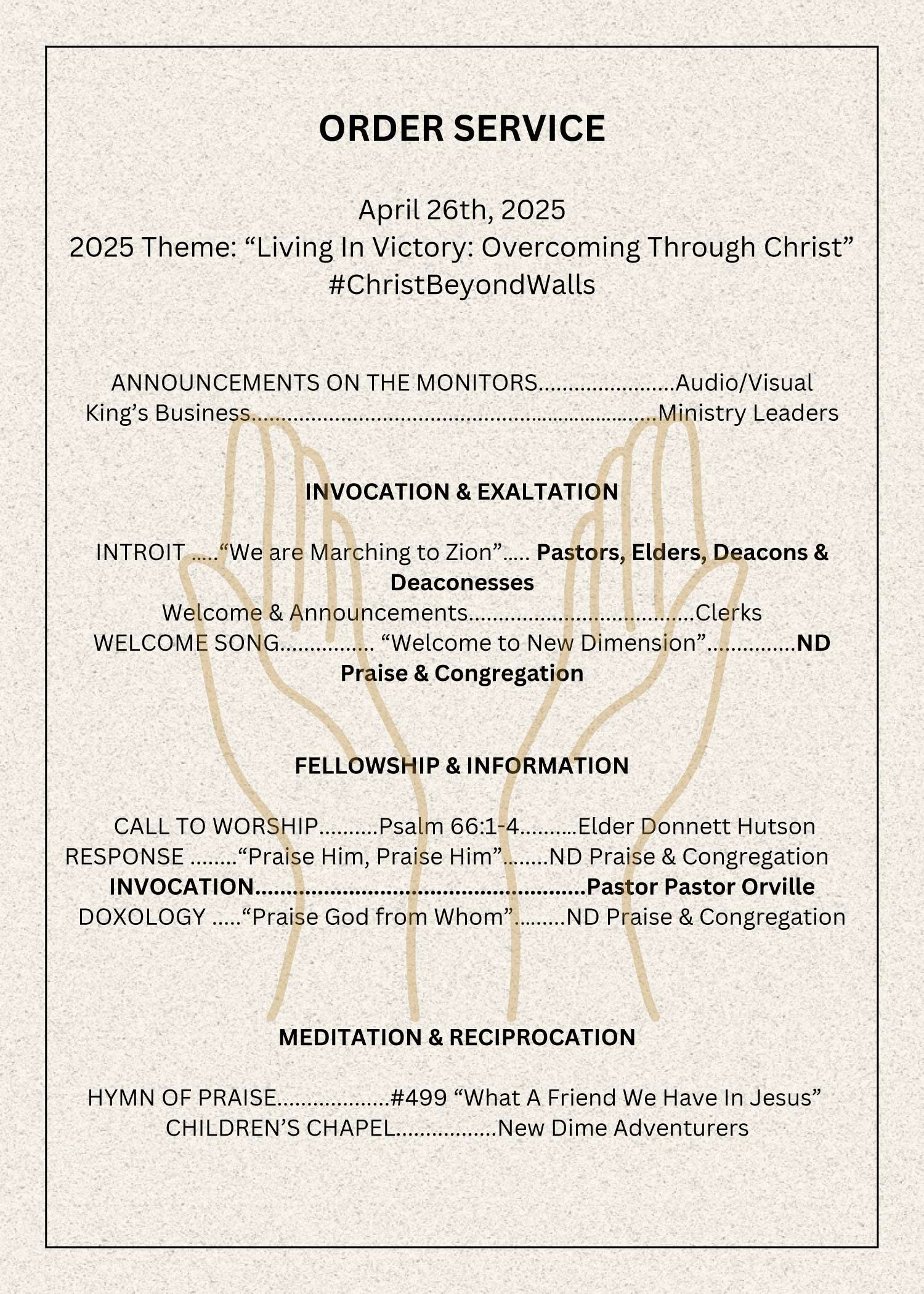 Church Bulletin Page 2