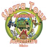 The logo for sierra tour adventure shows a truck and a house.